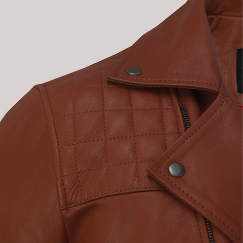 Ironwood Tan Biker Leather Jacket