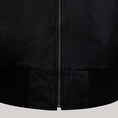 Timeless Midnight Leather Blazer