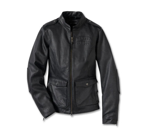 Women's H-D Flex Layering System Captains Leather Jacket Outer Layer