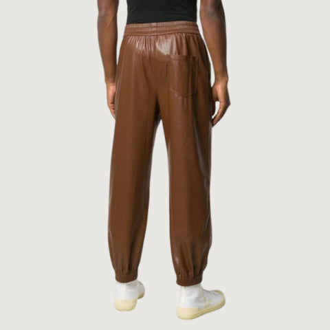 Comfy Leather Jogging Pants