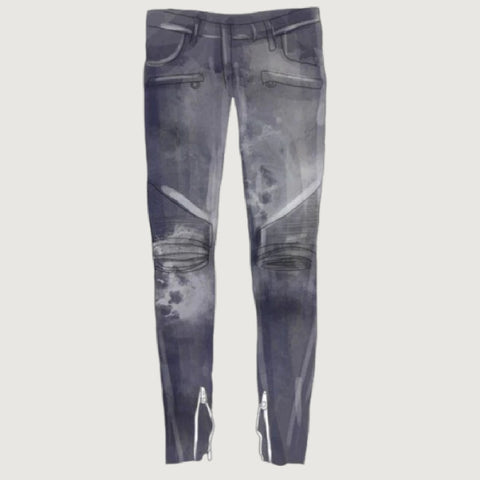 Mens Ripped Hole Jeans Casual