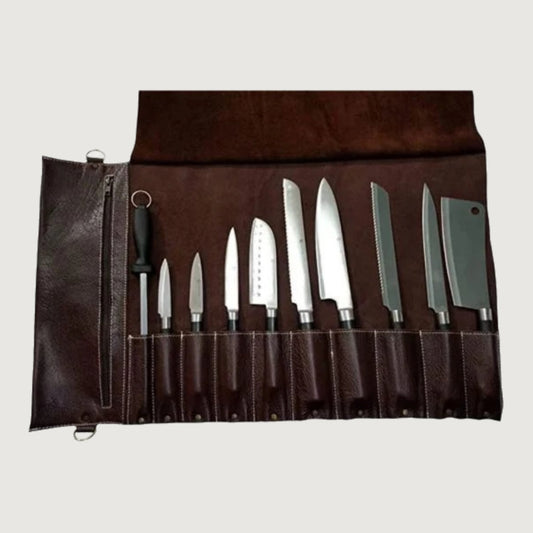 Burgundy Coloured Knife Roll