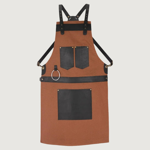 The West Midlands Brown Canvas Crossbody BBQ Apron