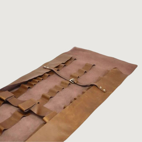Heavy Duty Leather Chef Knife Roll