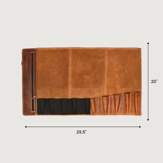 Torino Ranch Leather Chef Knife Roll