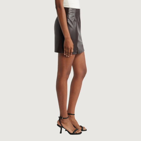 Faux Leather Luxe Mini Skirt