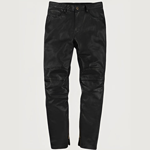 Leather Biker Jeans