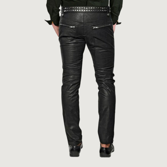 Men's Real Lambskin Leather Stylish Pant