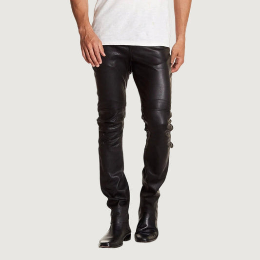 Men's Lambskin Leather Pant - Skinny Leather Pant