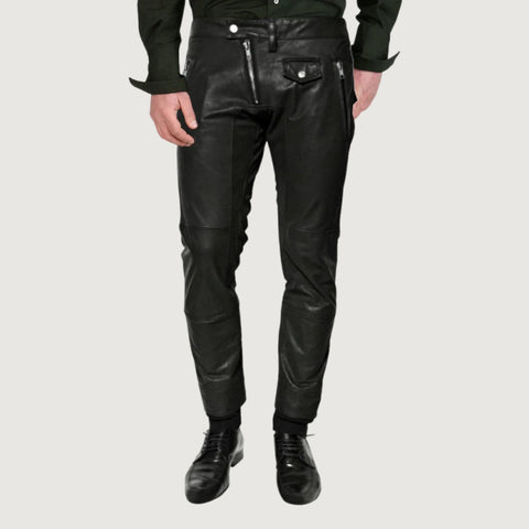 Men's Real Lambskin Leather Stylish Pant