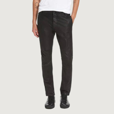 Classic Men's Real Lambskin Leather Pant