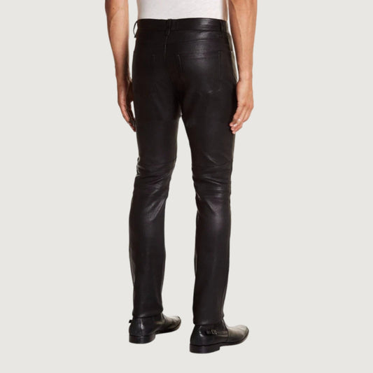 Men's Lambskin Leather Pant - Skinny Leather Pant