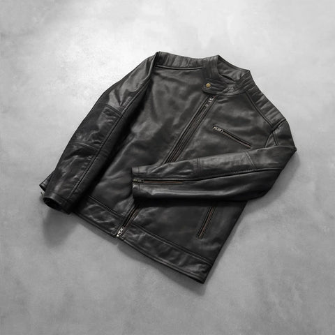 [FS] Dean Black Leather Biker Jacket