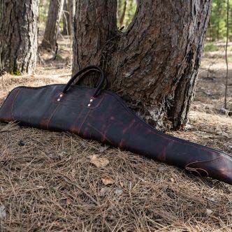 Durable Waxed Leather Rifle Case