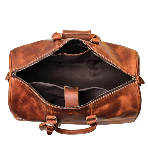 THE BRANDT WEEKENDER SMALL LEATHER DUFFLE BAG