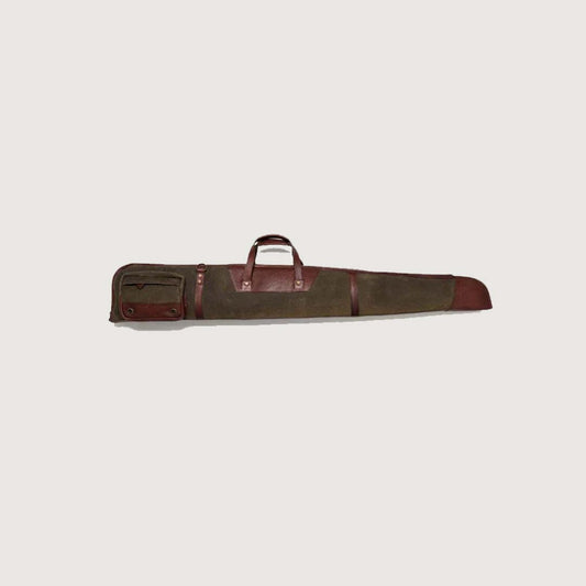 Brass Zippers Waxed Canvas Shotgun Case