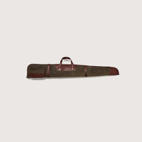 Brass Zippers Waxed Canvas Shotgun Case