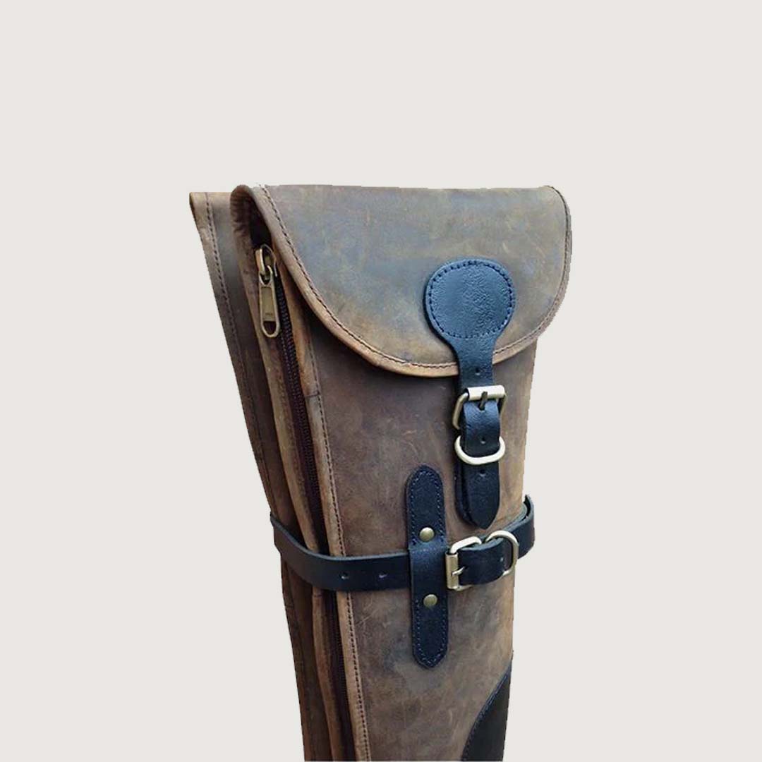 Distressed Brown Double Leather Shotgun Slip