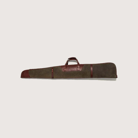 Brass Zippers Waxed Canvas Shotgun Case