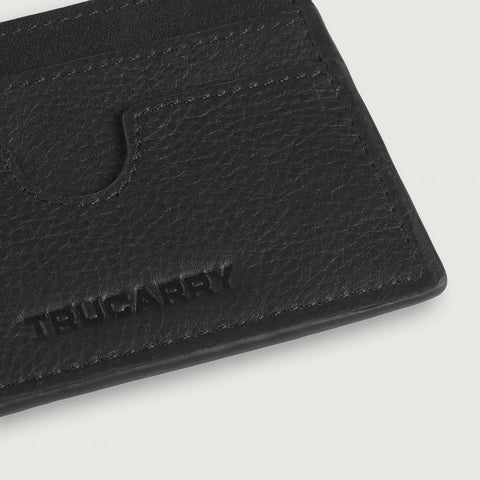 Karl Black Leather Card Holder