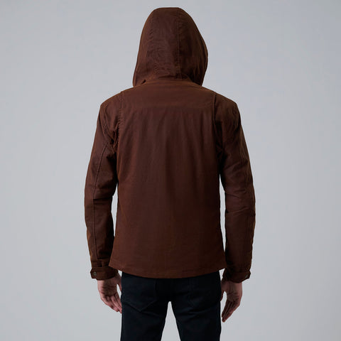 Marlo Brown Canvas Hooded Work Jacket