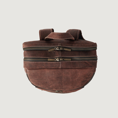 The Bedford Vintage Distressed Brown Leather Backpack