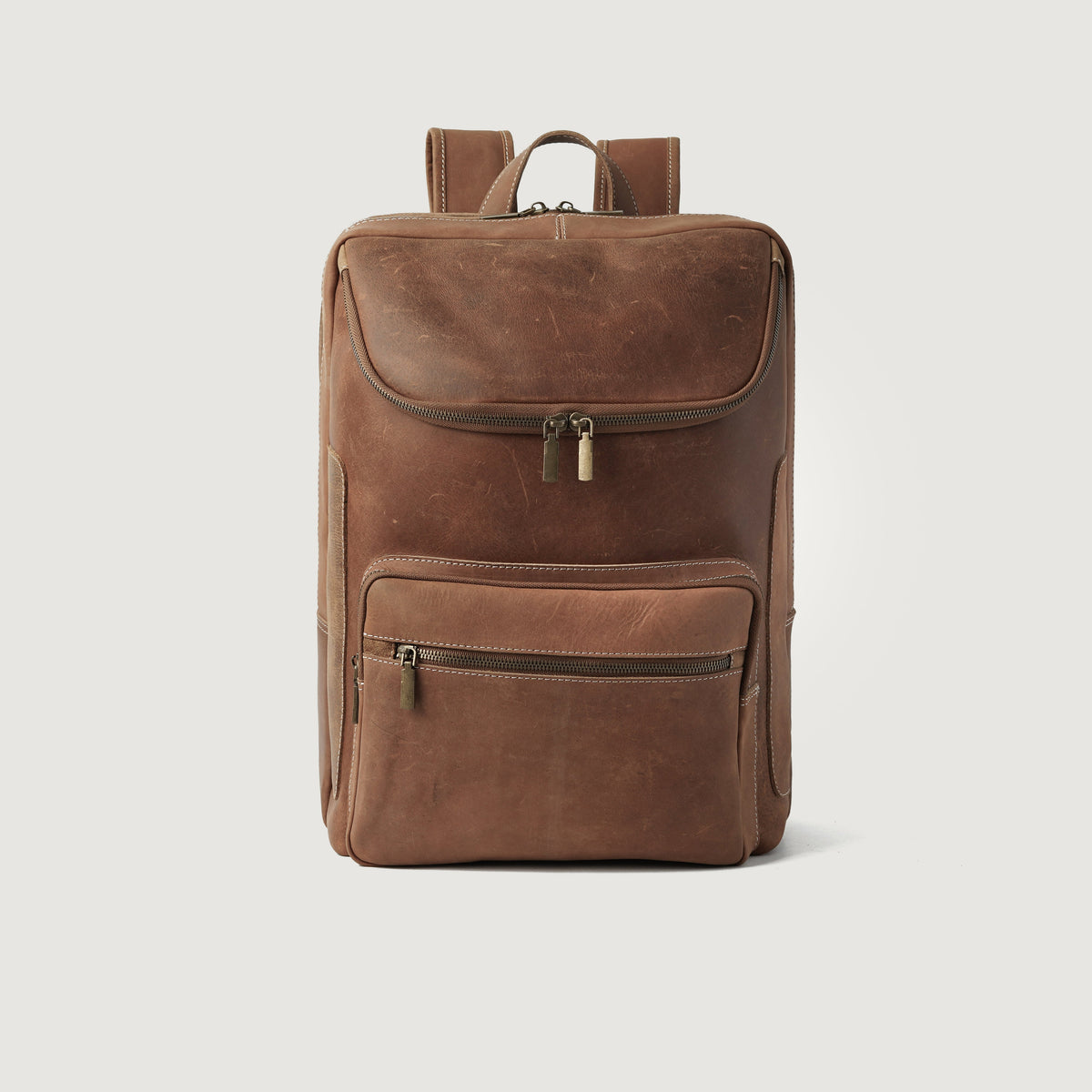 The Bedford Vintage Tan Leather Backpack