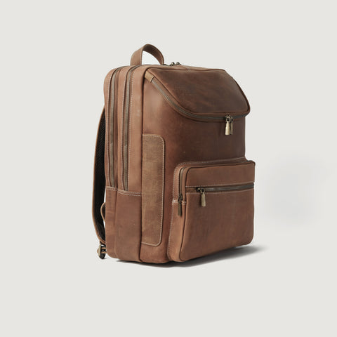 The Bedford Vintage Tan Leather Backpack