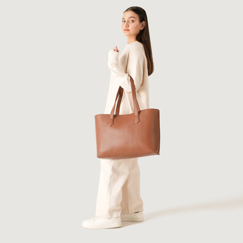 The Bianca Brown Leather Tote Bag