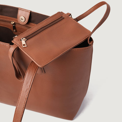 The Bianca Brown Leather Tote Bag
