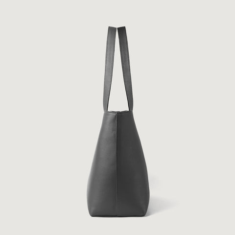 The Bianca Grey Leather Tote Bag