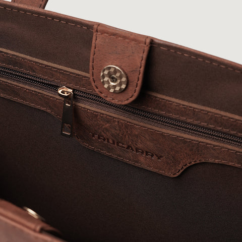 The Bianca Vintage Distressed Brown Leather Tote Bag