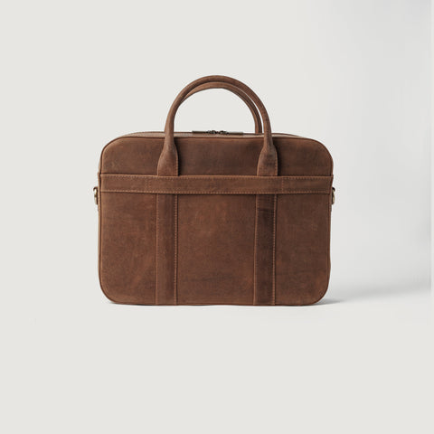 The Captain Vintage Tan Brown Leather Briefcase