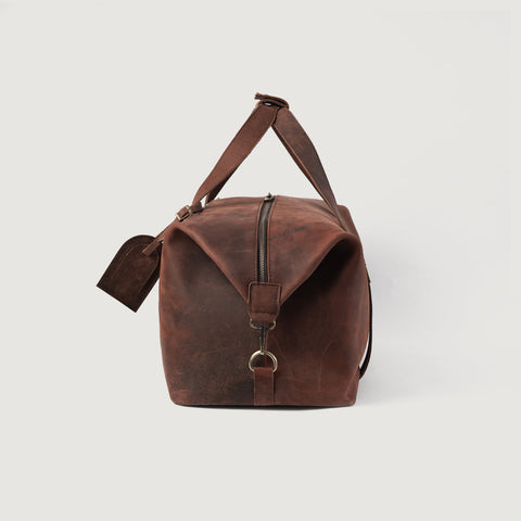 The Dale Duffle Vintage Distressed Brown Leather Duffle Bag