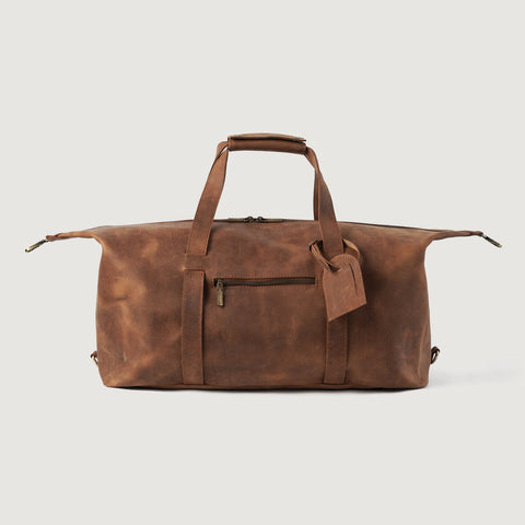 The Dale Vintage Tan Brown Leather Duffle Bag