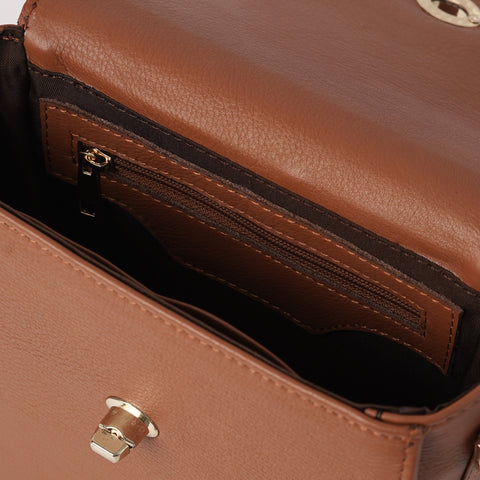 The Sandra Brown Leather Saddle Bag