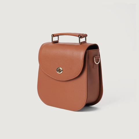 The Sandra Brown Leather Saddle Bag
