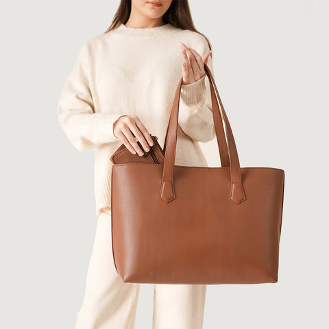 The Bianca Brown Leather Tote Bag