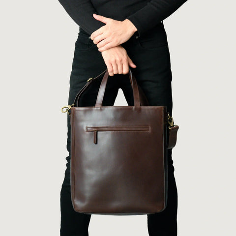 The Poet Vintage Brown Leather Tote Bag