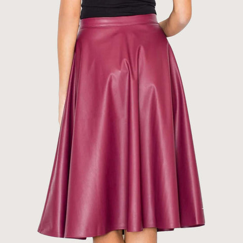 Urban Grace Knee-Length Leather Skirt