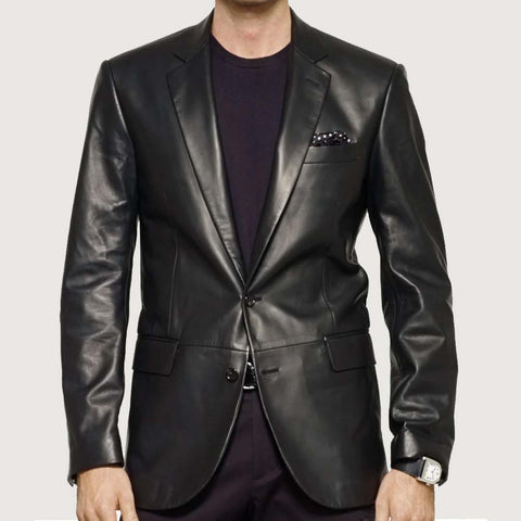 Men's Real Lambskin Leather Blazer