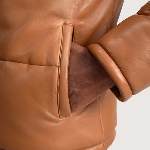 Gordon Tan LuxeShield Hooded Leather Puffe