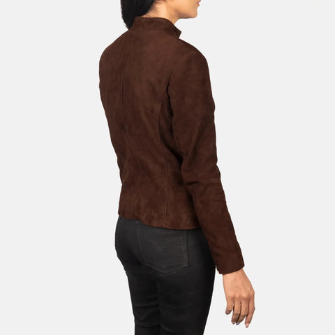 Rumella Mocha Suede Biker Jacket