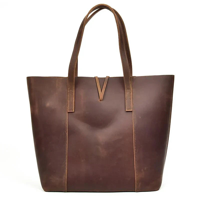 THE TAAVI TOTE HANDCRAFTED LEATHER TOTE BAG